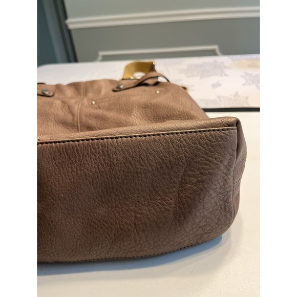 B. Makowsky Large Brown Leather Hobo Satchel Handbag Purse with Dust Cover EUC - Picture 7 of 16